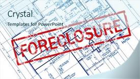  Presentation with foreclosure - Colorful PPT layouts enhanced with grey abstract - incomplete white brick wall backdrop and a black colored foreground