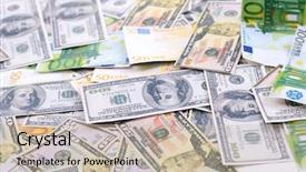  Presentation with investment money - Cool new theme with investment stock exchange - business money background with us backdrop and a mint green colored foreground