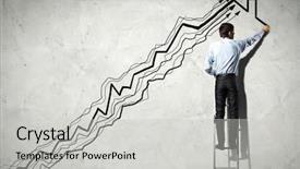  Presentation with graphics - Presentation theme consisting of investment strategy - back view image of businessman background and a light gray colored foreground