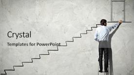  Presentation with graphics - Colorful PPT theme enhanced with investment strategy - back view image of businessman backdrop and a light gray colored foreground