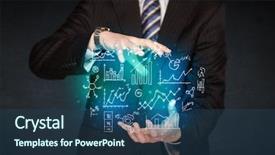  Presentation with business - Beautiful slides featuring investment strategy - businessman holding hand drawn business backdrop and a ocean colored foreground