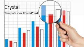  Presentation with blonde holds a magnifying glass - Beautiful slide deck featuring investment strategy - hand with magnifying glass backdrop and a white colored foreground