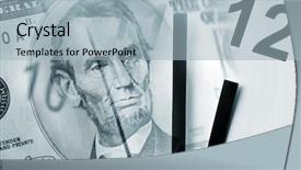  Presentation with investment money - Beautiful slides featuring investment timing - clock and banknote time is backdrop and a light blue colored foreground