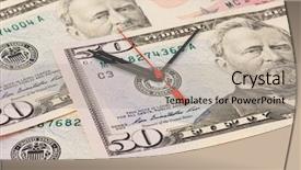  Presentation with time value of money - Presentation with investment timing - time is money - business background and a mint green colored foreground