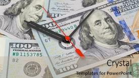  Presentation with time money - Colorful slides enhanced with investment timing - time is money - business backdrop and a coral colored foreground