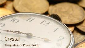  Presentation with time money - PPT theme with investment timing - time is money background and a  colored foreground