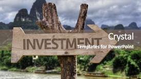 Presentation with investment - Cool new presentation design with investment wooden sign backdrop and a coral colored foreground
