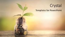  Presentation with investments - Audience pleasing PPT layouts consisting of investments growing up backdrop and a lemonade colored foreground