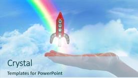  Presentation with hold hand - Cool new presentation theme with invisibile hands - composite image of hand backdrop and a sky blue colored foreground