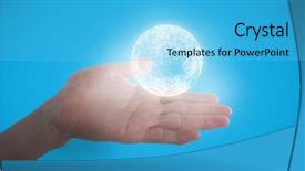  Presentation with hold hand - Audience pleasing PPT theme consisting of invisibile hands - cropped image of hand pretending backdrop and a light blue colored foreground