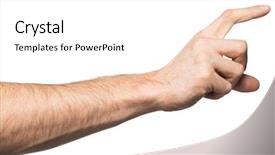  Presentation with paper hand drawn politics - Colorful slides enhanced with invisibile hands - male hand holding invisible paper backdrop and a white colored foreground