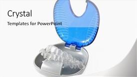  Presentation with case - Audience pleasing presentation theme consisting of invisible braces braces backdrop and a white colored foreground