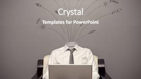  Presentation with firework - Presentation theme featuring invisible man in formal wear with firework over grey background background and a gray colored foreground