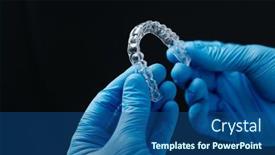  Presentation with orthodontics - Presentation theme consisting of invisible-orthodontics-cosmetic-aligners background and a ocean colored foreground