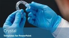  Presentation with orthodontics - PPT theme enhanced with invisible-orthodontics-cosmetic-aligners background and a ocean colored foreground