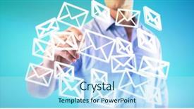  Presentation with abstract business - Theme consisting of invisible screen against abstract background and a sky blue colored foreground