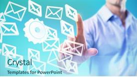  Presentation with blue and yellow abstract - Beautiful PPT theme featuring invisible virtual screen against abstract backdrop and a arctic colored foreground