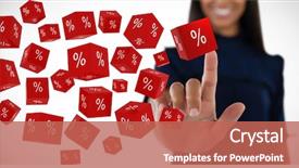  Presentation with percentage - Slides consisting of invisible virtual screen against vector background and a coral colored foreground