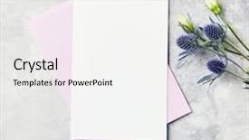  Presentation with gray - Amazing presentation design having invitation - arrangement of flowers and paper backdrop and a white colored foreground