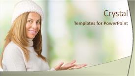  Presentation with age in place - Theme enhanced with invitation - beautiful middle age woman wearing background and a soft green colored foreground