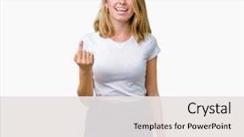  Presentation with over come challange - Theme having invitation - beautiful young woman wearing casual background and a white colored foreground