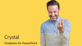  Presentation with elegant - Colorful PPT theme enhanced with invitation - handsome middle age elegant senior backdrop and a yellow colored foreground