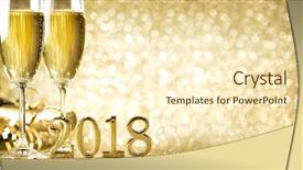  Presentation with new years - Audience pleasing PPT theme consisting of invitation - new years eve celebration background backdrop and a cream colored foreground