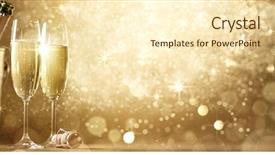  Presentation with invitation - Audience pleasing PPT theme consisting of invitation - new year's eve celebration backdrop and a cream colored foreground
