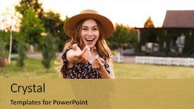  Presentation with aus law photo - PPT layouts enhanced with invitation - photo of beautiful young woman background and a yellow colored foreground