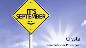  Presentation with invitation - Slides enhanced with annual day invitation - it's september road sign background and a sky blue colored foreground