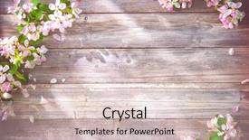  Presentation with invitation - Amazing presentation theme having invitation - spring blooming branches on wooden backdrop and a lemonade colored foreground