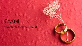  Presentation with invitation - PPT theme featuring invitation - stylish red wedding background background and a red colored foreground