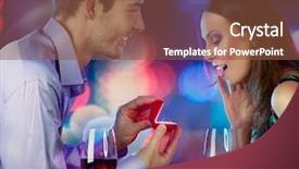  Presentation with night day - PPT theme having ladies night invitation - valentine's day marriage proposal background and a tawny brown colored foreground