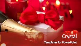  Presentation with romantic gift - Colorful slide deck enhanced with night invitation - valentine's day romantic dinner date backdrop and a crimson colored foreground