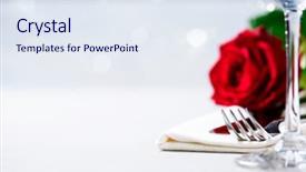  Presentation with dinner invitation - Colorful PPT theme enhanced with marriage invitation - valentine's day or romantic dinner backdrop and a sky blue colored foreground