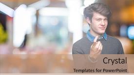  Presentation with over come challanges - Cool new presentation with invitation - young handsome elegant man backdrop and a coral colored foreground