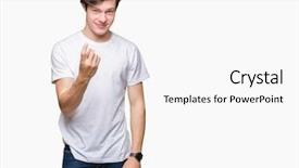  Presentation with over come challange - PPT theme enhanced with invitation - young handsome man wearing casual background and a white colored foreground