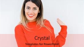  Presentation with red bull case - Cool new PPT layouts with invitation - young woman wearing casual red backdrop and a red colored foreground