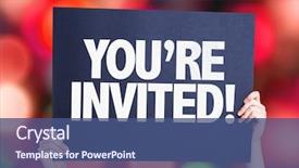  Presentation with invitation - Slide deck featuring invitation - you're invited card with bokeh background and a ocean colored foreground