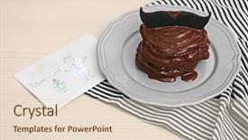  Presentation with breakfast invitation - Colorful presentation theme enhanced with invitation breakfast - chocolate pancakes with mustache backdrop and a lemonade colored foreground