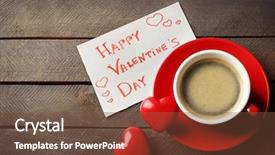  Presentation with breakfast invitation - PPT layouts enhanced with invitation breakfast - cup of coffee and heart background and a tawny brown colored foreground