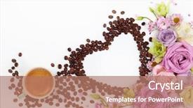  Presentation with breakfast invitation - Slide deck enhanced with invitation breakfast - festive concept for valentine day background and a coral colored foreground