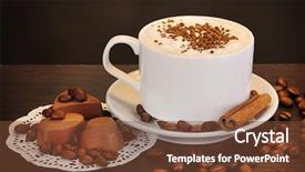  Presentation with old wooden table food - Presentation featuring invitation breakfast - latte on wooden table background and a tawny brown colored foreground