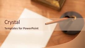  Presentation with retro 1920s english style gangster - Cool new theme with invitation business reception - retro style pen pen stand backdrop and a lemonade colored foreground