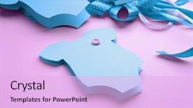  Presentation with party invitation - Colorful presentation design enhanced with invitation card for baby shower backdrop and a lavender colored foreground