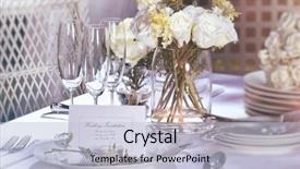  Presentation with wedding invitation card - Cool new PPT layouts with invitation card on outdoor wedding backdrop and a light blue colored foreground