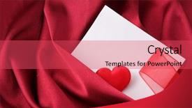 Presentation with invitation - PPT layouts featuring invitation card on red silk background and a red colored foreground