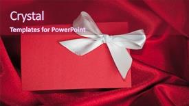  Presentation with invitation - Audience pleasing slide deck consisting of invitation card on silk satin backdrop and a violet colored foreground