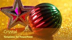  Presentation with invitation - Presentation theme enhanced with invitation-card-with-the-christmas background and a tawny brown colored foreground