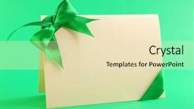  Presentation with invitation - Audience pleasing PPT layouts consisting of invitation cards - card decorated with bow backdrop and a  colored foreground